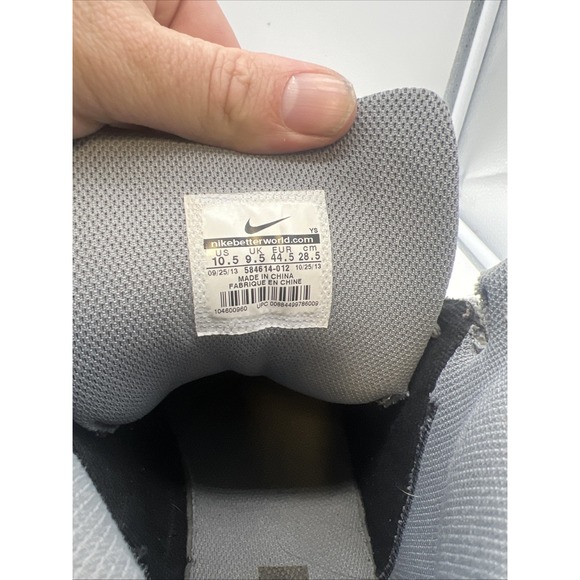 Nike Prestige IV High Size 10.5 Gray Black Basketball Sneakers Shoes 584614-012 - Picture 4 of 10